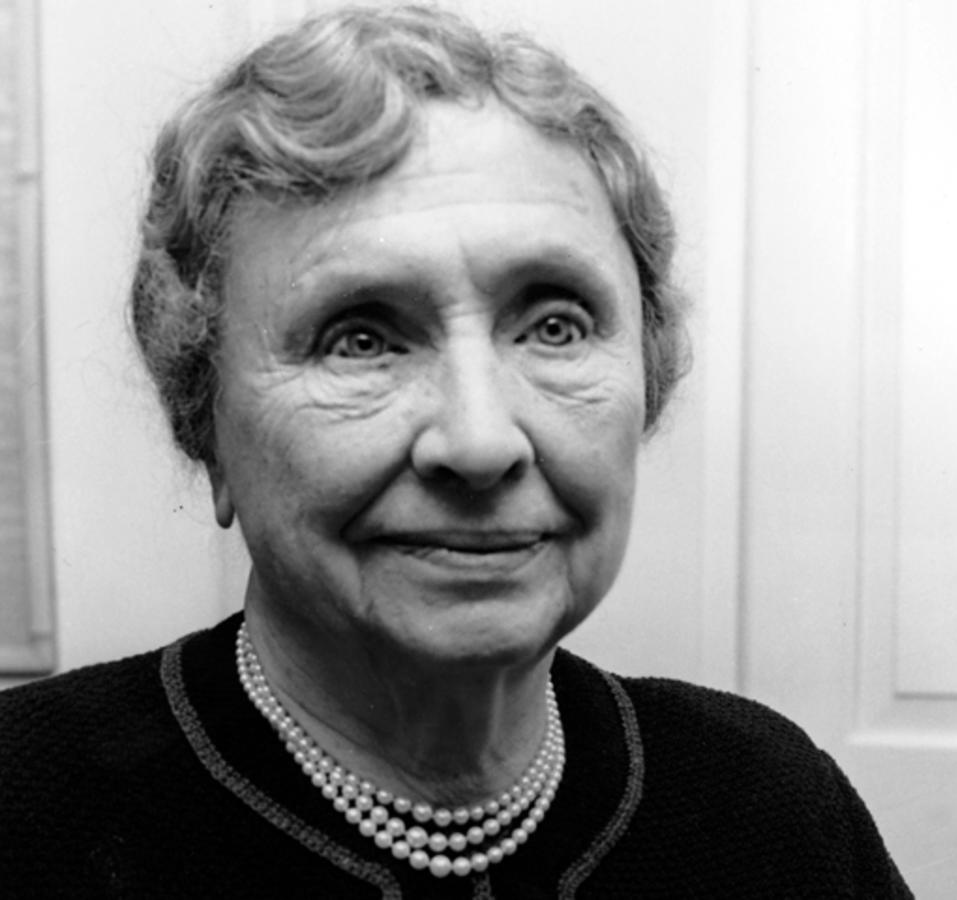 Photograph of Helen Keller smiling